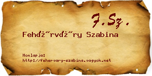 Fehérváry Szabina névjegykártya