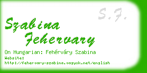szabina fehervary business card